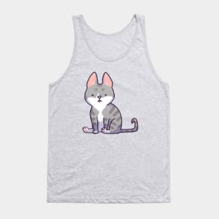 Grey Tabby Cat Tank Top